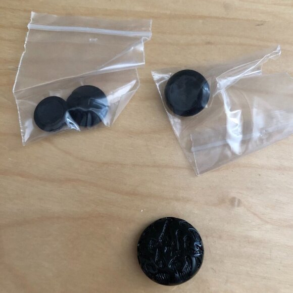 St. John Enameled Black Replacement Buttons - Lot of 4 NEW - Picture 2 of 3